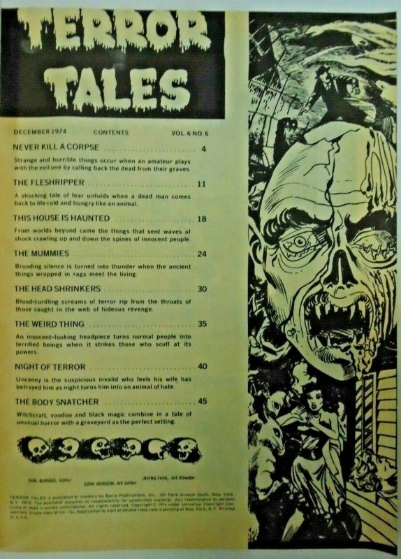 mm Terror Tales (1969, Eerie) v6, #6vf/nm