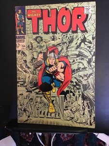 Thor #154 (1968). Mid-high-grade classic Kirby cover! 1st Manngog! FN+ Wow!