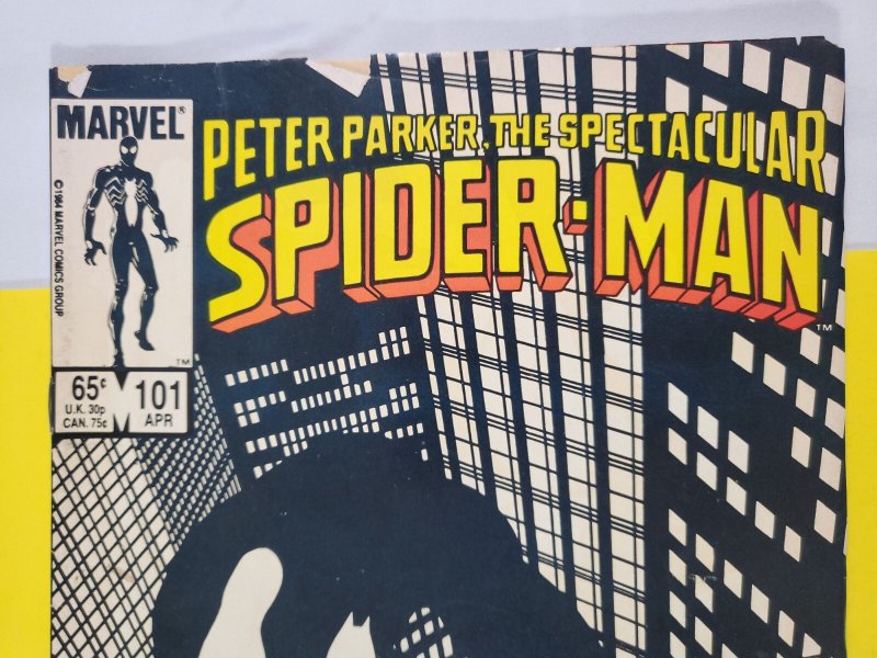 Peter Parker Spectacular Spider-Man #101 1985 Marvel Comics John Byrne Cover