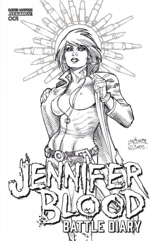 Jennifer Blood Battle Diary #1 Cvr E 10 Copy Incv Linsner Li Dynamite Comic Book