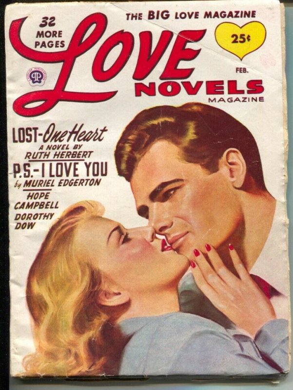 Love Novels 2/1949-pin-up girl cover-female pulp fiction authors-VG