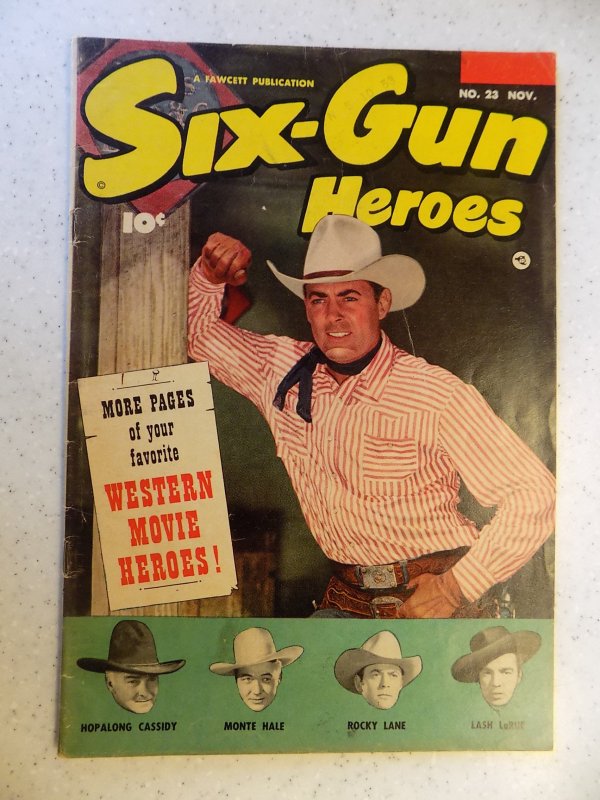 SIX-GUN HEROES # 23 GOLDEN AGE WESTERN HOPALONG LANE LARUE