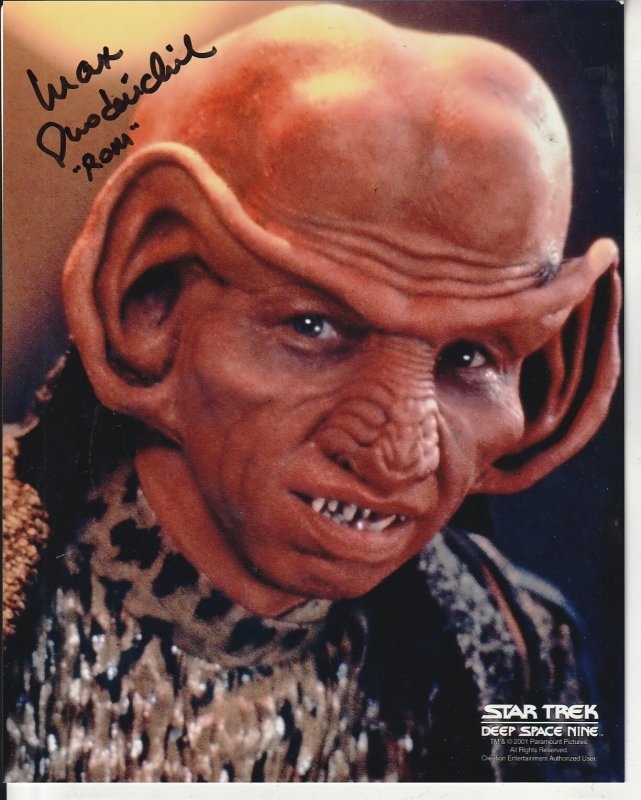 Autographed Max Groedichik Star Trek Deep Space Nine photo(No C.O.A.)