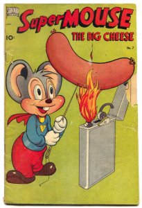 Supermouse #7 1950- HOT DOG COVER- Golden Age G/VG