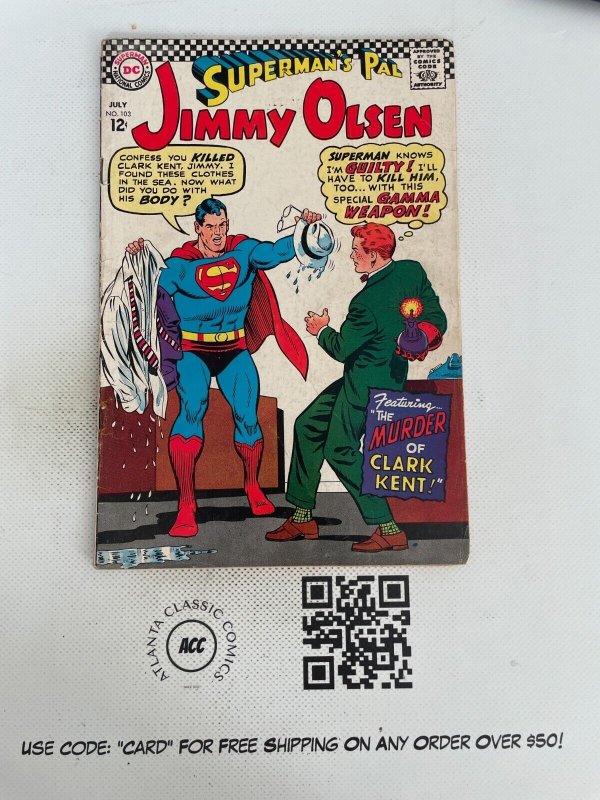 Superman's Pal Jimmy Olsen # 103 VG/FN DC Silver Age Comic Book Batman 13 SM17