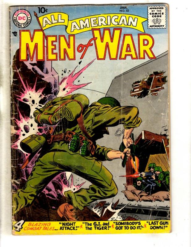 All American Men Of War # 53 VG DC Silver Age Comic Book Marines Navy Army JL9