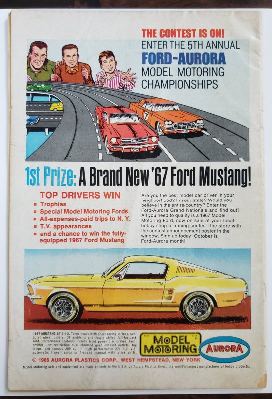 Adventure Comics 351 centerfold detached