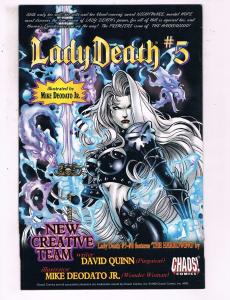 Lady Death #3 VF Chaos Comics Comic Book 1998 DE17
