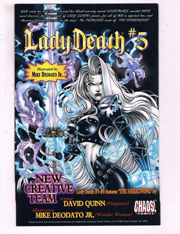 Lady Death #3 VF Chaos Comics Comic Book 1998 DE17
