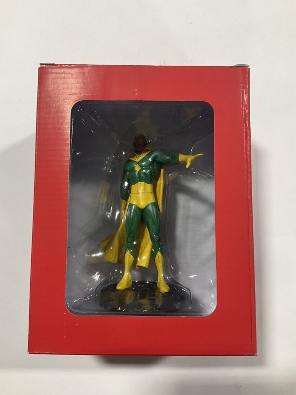 Vision Fact File Marvel 5” Statue In Box Has Light Wear Statue is Mint Marvel