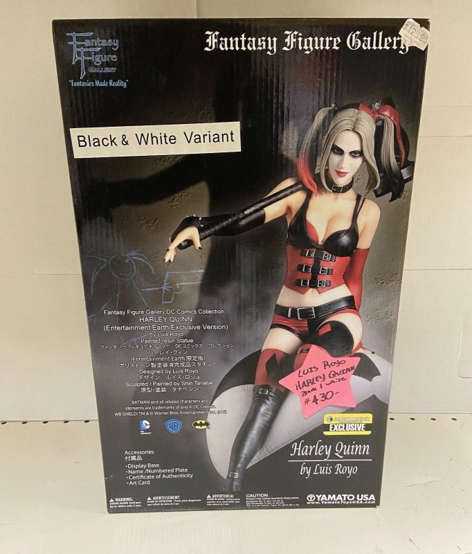 Fantasy Figure Gallery Harley Quinn by Luis Royo (Black and White Variant)