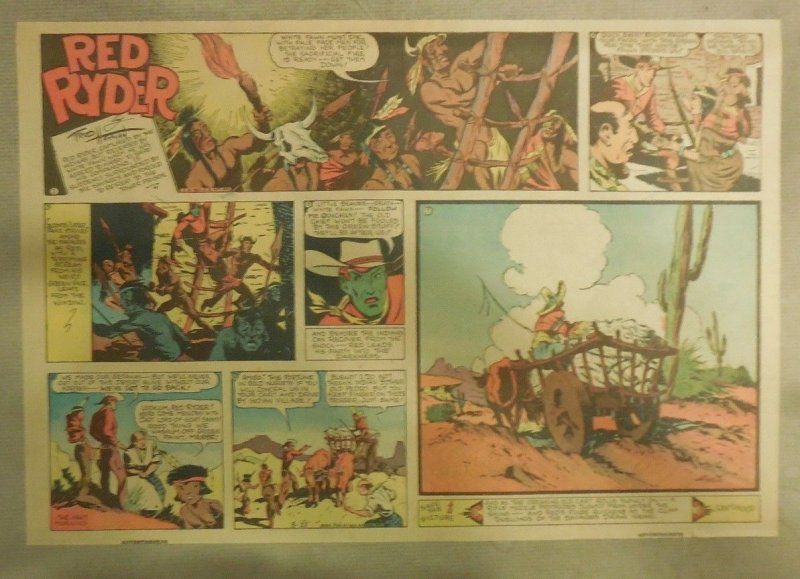 Red Ryder Sunday Page by Fred Harman from 8/27/1939 Half Page Size! 