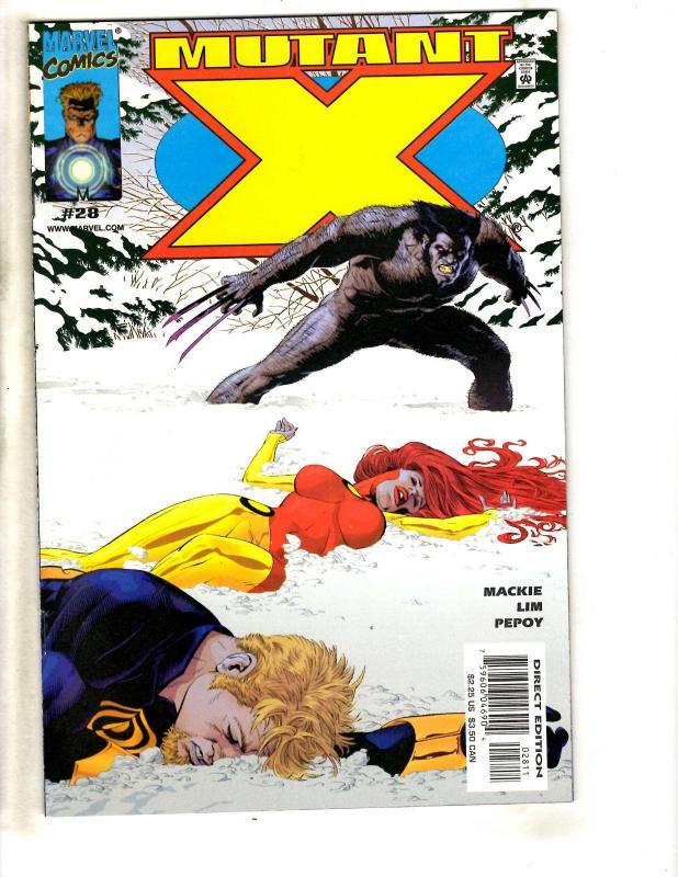 Lot Of 7 Mutant X Marvel Comic Books # 27 28 29 30 31 + Annual # 1999 & 00' CR41