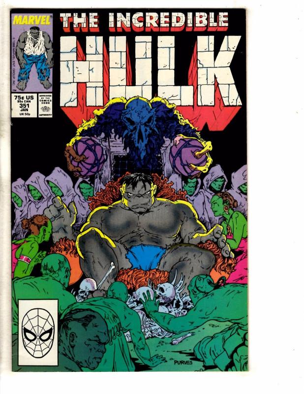 7 Incredible Hulk Marvel Comic Books # 347 348 349 350 351 352 353 Thor TW54