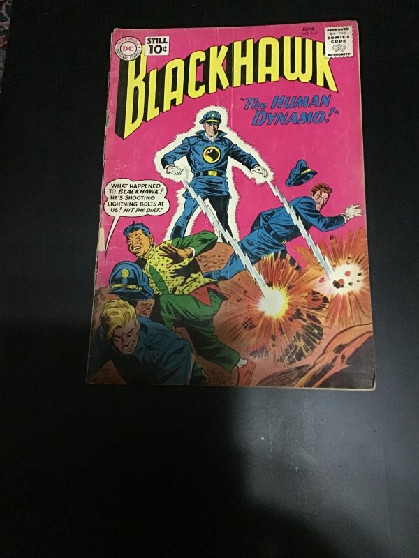 Blackhawk #161 (1961) 1stHuman Dynamo Lady Blackhawk Crime Chief Mr.Millions! VG