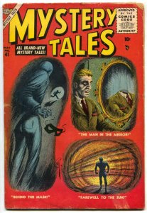 Mystery Tales #41 1956- Atlas horror comic- Man in the mirror VG-