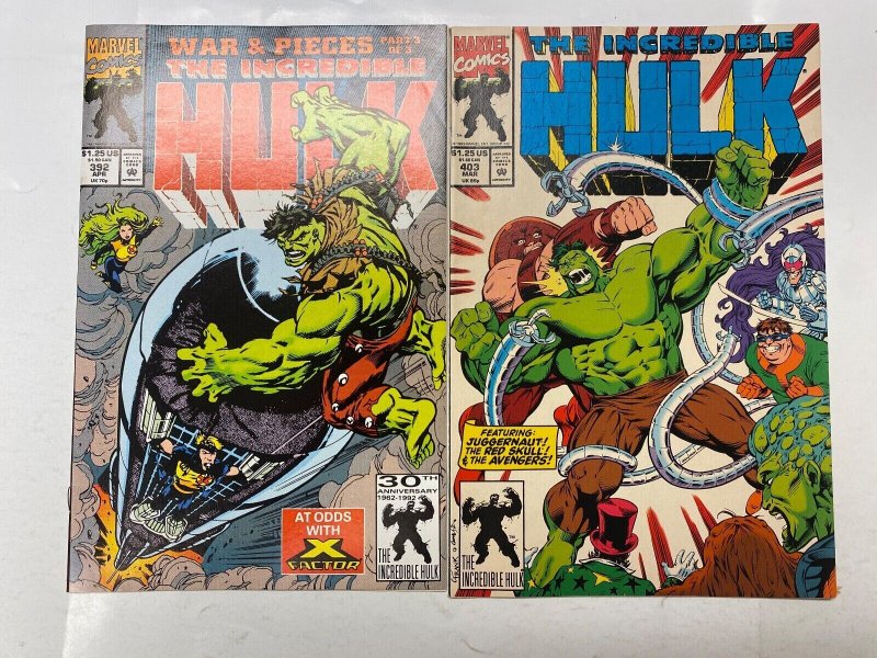 4 Incredible Hulk MARVEL comic books #392 403 405 406 60 KM19