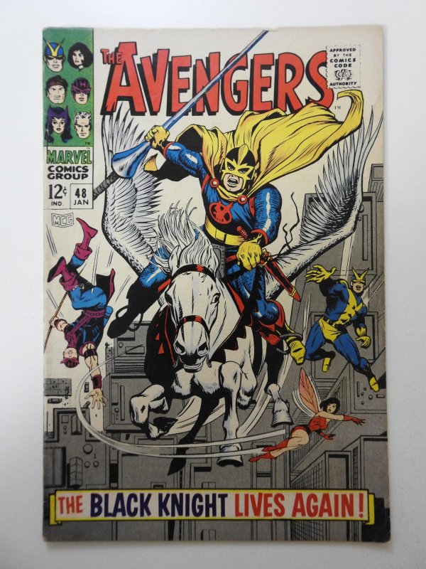 The Avengers #48 (1968) VG+ Cond 1st app of the new Black Knight! Moisture stain