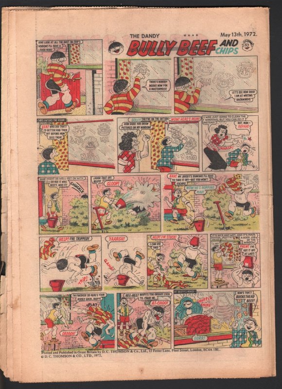 Dandy #1590 1972-D C Thompson-underground comix style-newspaper format-G