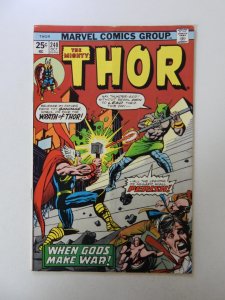 Thor #240 (1975) VG+ condition subscription crease