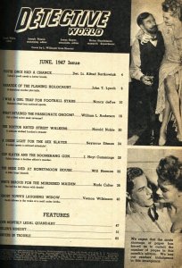 DETECTIVE WORLD 9/1947-Football star sex and gambling-True Crime mag