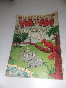 Ha Ha Comics #73 acg 1950 golden age funny animal elephant bathing cover classic