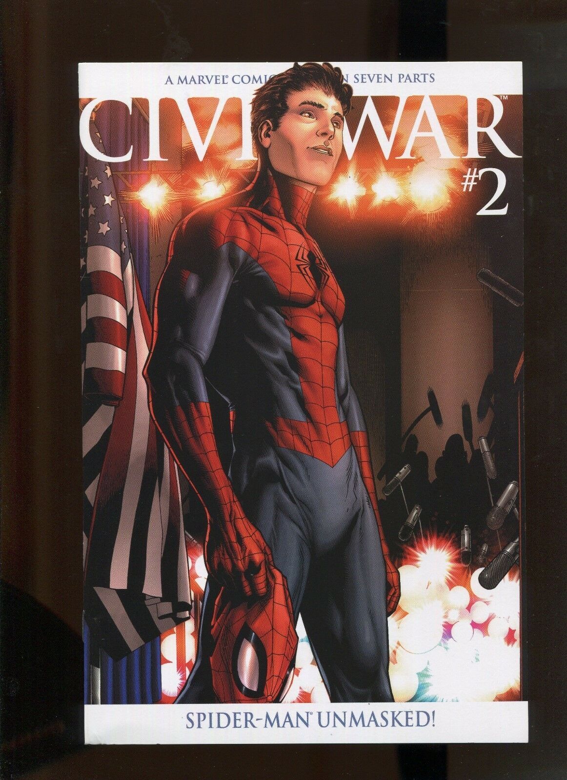 Civil WAR #2 (9.0) Spider-Man Unmasked Variant | Comic Books