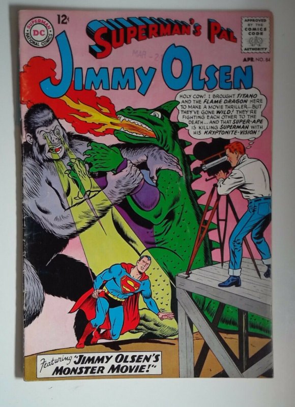 Superman's Pal, Jimmy Olsen #84 (1965) DC Comics 4.5 VG+ Comic Book