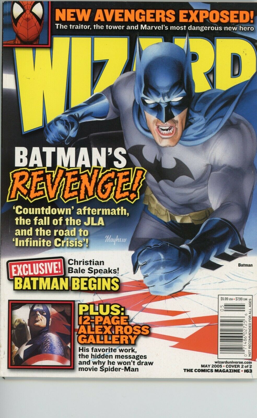 Wizard Magazine 163 Cover 2 May 2005 Alex Ross Gallery Batman Begins