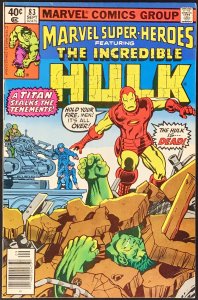Marvel Super-Heroes #83 Newsstand (1979) FN+