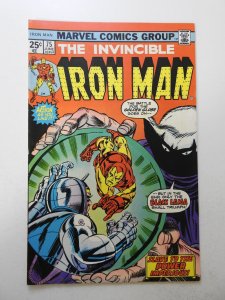 Iron Man #75 (1975) FN- Condition! stain front/ back cover