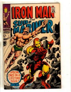Iron Man & Sub-Mariner # 1 VF- Marvel Comic Book One Shot Silver Age Key JF11