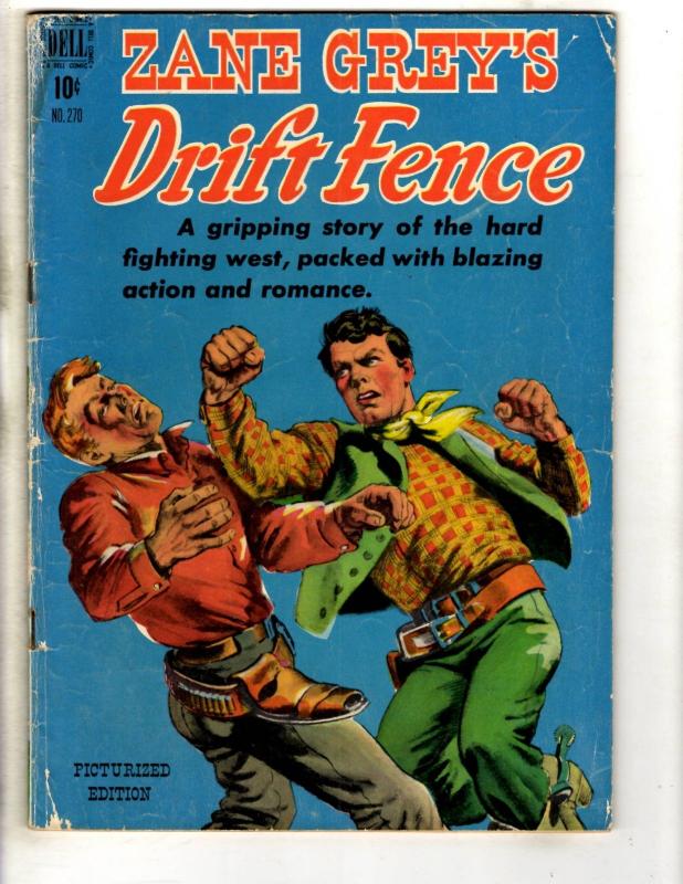 Four Color # 270 VG Dell Golden Age Comic Book Zane Grey Drift Fence JL18