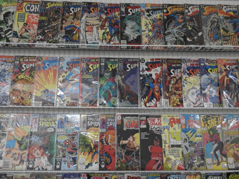Huge Lot 180+ Comics W/ Spider-Man, Superman, Hulk, +More! Avg VF- Condition!