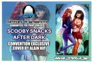 SCOOBY SNACKS AFTER DARK MEGACON EXCLUSIVE ALAIN NIP SIGNED VARIANT W/COA NM.