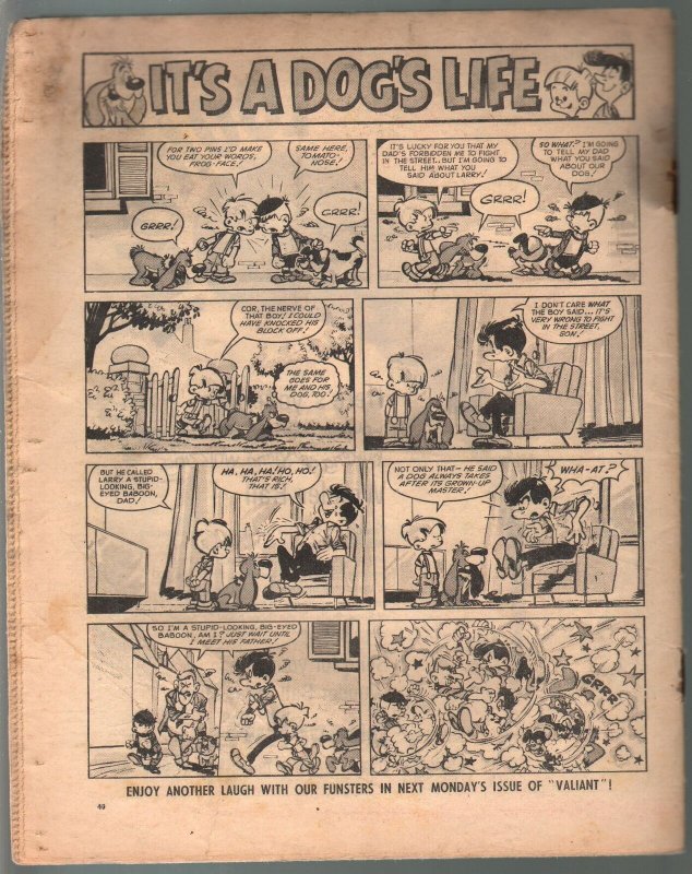 Valiant 7/9/1966-Silver Age British comic book-sci-fi-action-adventure-G