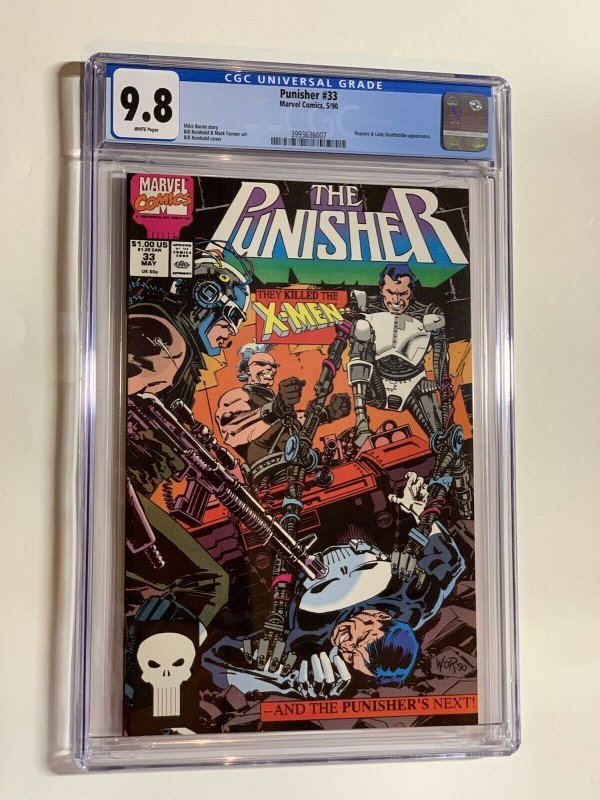 Punisher 33 Cgc 9.8 White Pages Marvel ￼1990￼ 