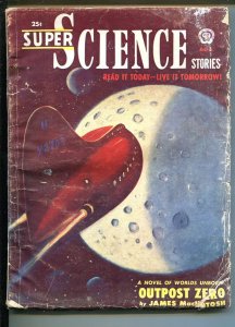 PULP:  Super Science Stories Pulp August 1951- Outpost Zero