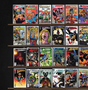 Huge Lot 140+ Comics with Superman, Supergirl, Robin, Action Comics & More!