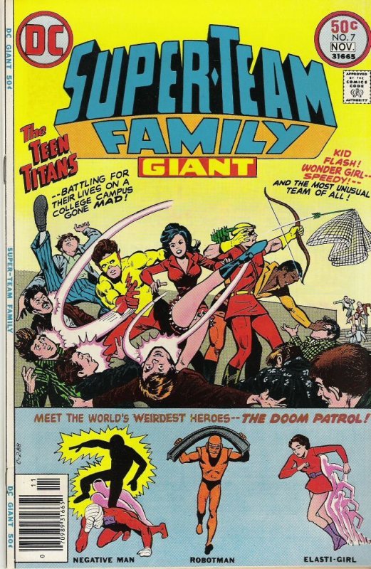 Super-Team Family #1-15 (1975)  complete set  average grade VF 8.0  see desc.