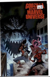 Godzilla Destroys the Marvel Universe #1 (2025, Marvel) Leinil Francis Yu Foil