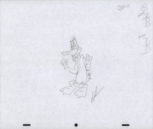 Daffy Duck Animation Pencil Art - 41 - Smug