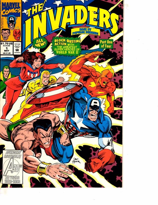 Lot Of 2 Comic Books Marvel Invaders #1 and Iron Fist #1   MS17