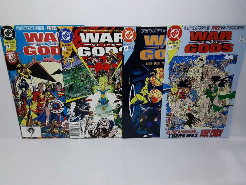 WAR OF THE GODS 1 - 4 - POST CRISIS - GEORGE PEREZ - FREE SHIPPING