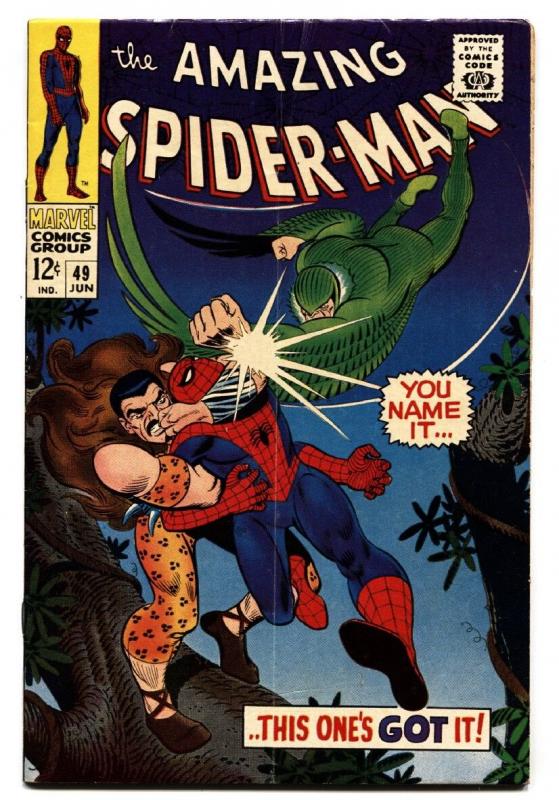 AMAZING SPIDER-MAN #49 comic book KRAVEN-VULTURE-MARVEL fn+