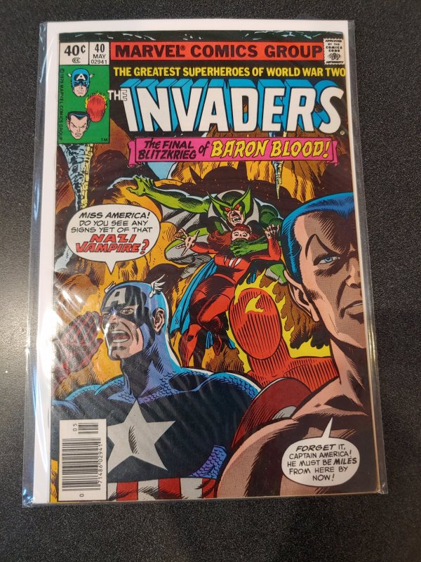 THE INVADERS #40 BRONZE AGE HIGH GRADE VF/NM