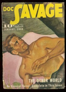 DOC SAVAGE JAN 1940-OTHER WORLD-STREET AND SMITH--PULP VG 