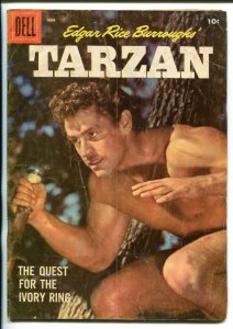 TARZAN #93-1957-DELL-GORDON SCOTT COVER- BURROUGHS- MARSH- MANNING-vg