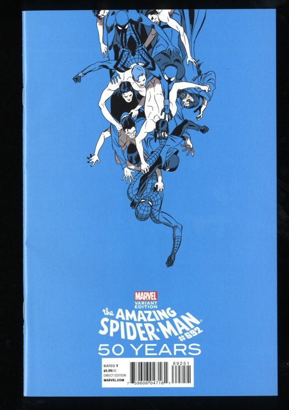 Amazing Spider-Man #692 NM 9.4 1990's Variant Blue 50th Anniversary!