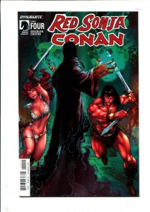 Red Sonja / Conan #4 - Cover A by Ed Benes / Dinei Ribeiro (9.0) 2015